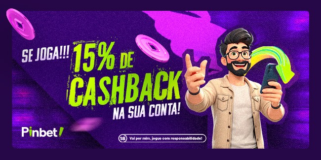 SE JOGA!!! 15% DE CASHBACK